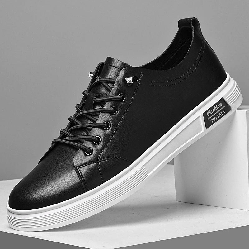 Casual Shoes, Cowhide Sports Shoes, Flat Shoes, Classic Men's Casual Shoes, Spring and Autumn New Styles, Trendy Casual Shoes