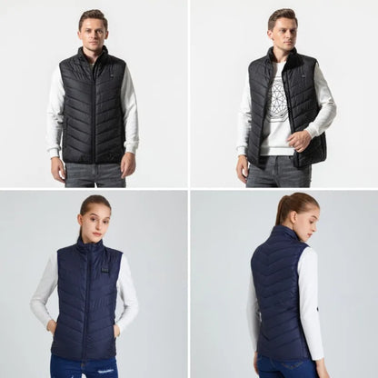 17/13/9 Bereiche USB-Heizjacke Herren Damen Elektrische Heizweste Heizweste Beheizbarer Bodywarmer USB-Innenheizweste Veste