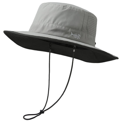 BASSDASH UPF 50+ Water-Resistant Fishing Bucket Hat with Laser Perforated Mesh Adjustable for Men Women Outdoor Hiking
