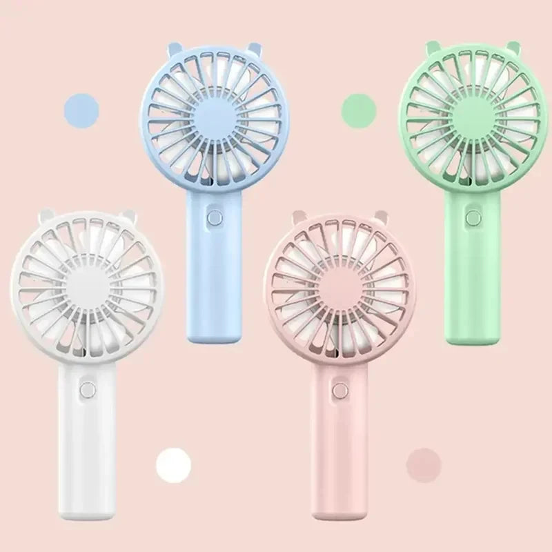 Mini USB Rechargeable Handheld Fan, Mute Portable Cooling Fan for Eyelash Makeup Desk Outdoor