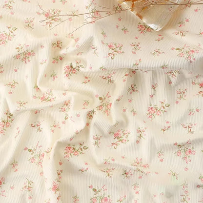 0.5m/1m Thickened Corduroy Fabric Small Floral Printed Fabric Making Dresses Children's Clothing Handmade DIY Clothing Fabrics