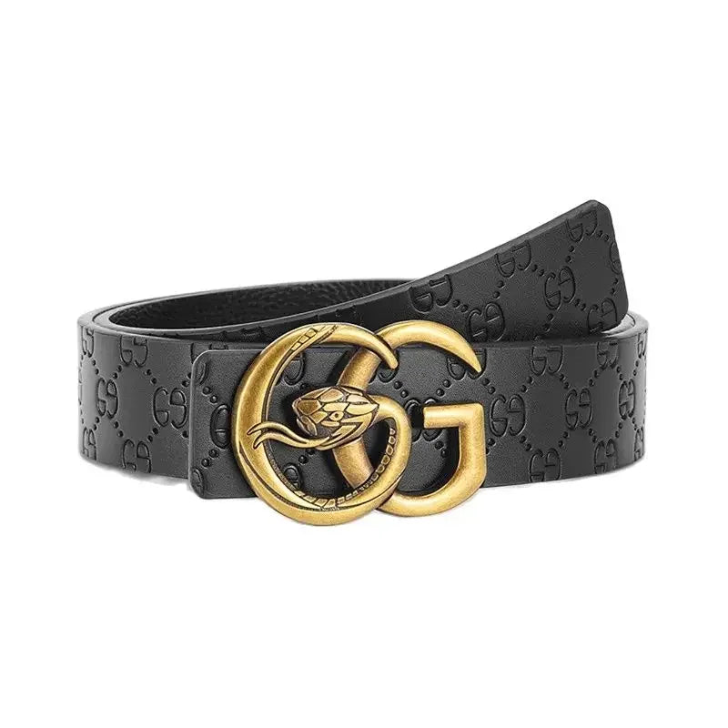 New Belts for Men Practical Senior Sense Male Belt Hot Sell Popular Automatic Buckle Red Belt Fashion Casual Waistband