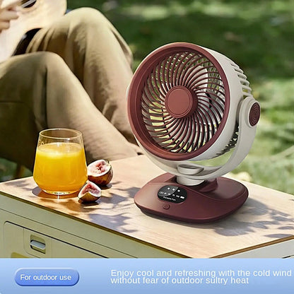 Portable Small Oscillating Fan 3 Speeds Rechargeable Battery Powered for Bedroom Living Room Kitchen Study Travel RV Camping