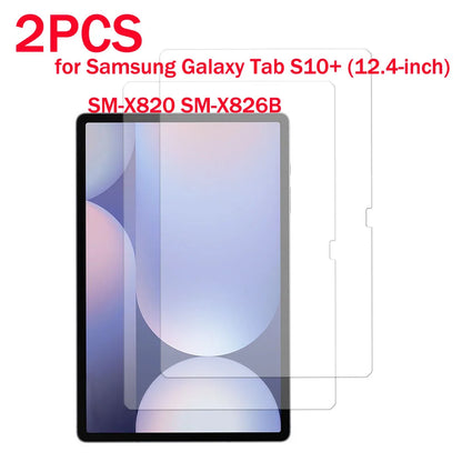 2 Stück Glas für Samsung Galaxy Tab S10+ S10 Plus 12,4 Zoll 2024, kratzfestes gehärtetes Glas-Displayschutzglas