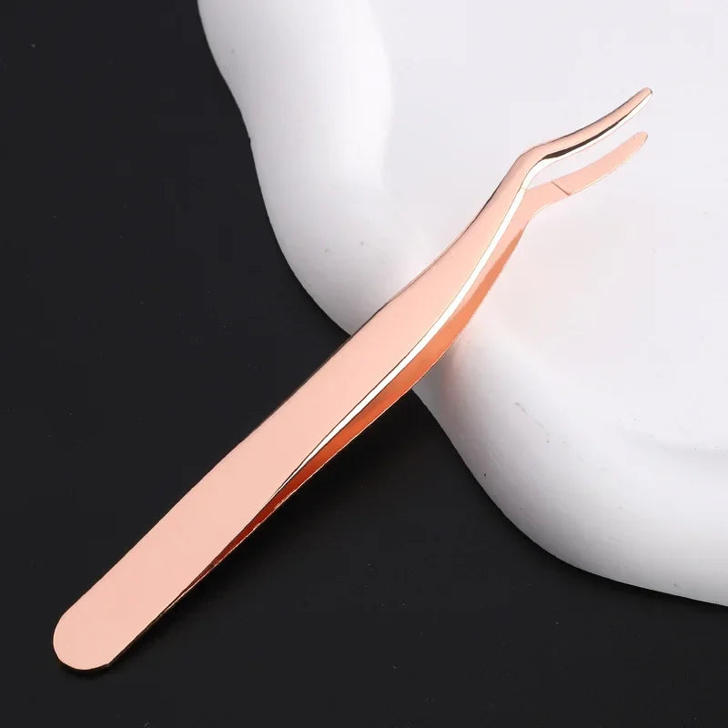 Beauty Tools False Eyelash Aids Eyelash Curler Stainless Steel False Eyelash  Tweezers  eyelash tweezers   makeup tools