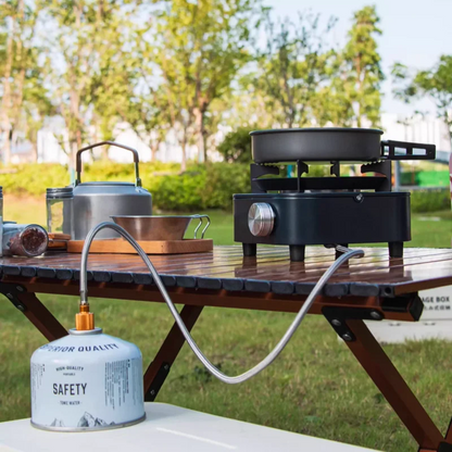 Portable Outdoor Gas Stove, Windproof Design Camping Stove, Multifunctional Outdoor Picnic Stove, Suitable for Camping Trips