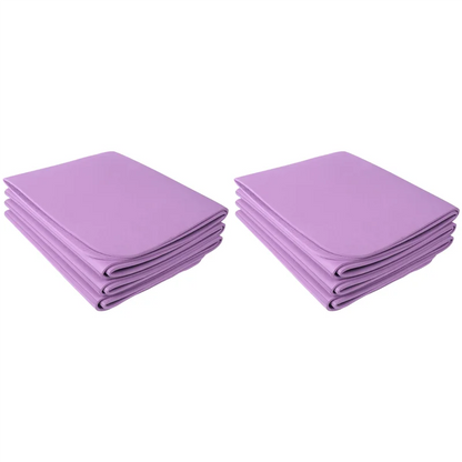 Y67A-2X Foldable Yoga Mat Folding Travel Fitness Exercise Mat Double Sided Non-Slip For Yoga Pilates & Floor Workouts Purple