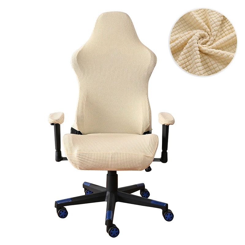 Simple Home Gaming Chair Cover Universal Computer Game Competitive Chair Seat Backrest Armrest Elastic Swivel Chair Covers Home