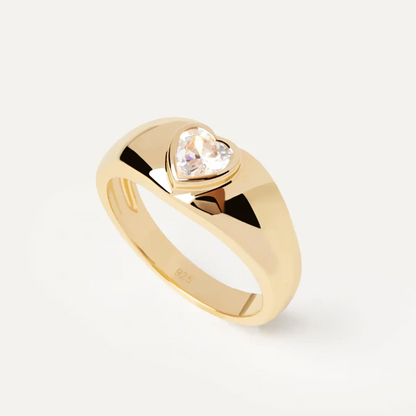 DPLAOPA 925 Sterling Silver Gold Thick Band Big CZ Zircon Size Ring Women Luxury Fine Jewelry 2023 Fine Jewelry Crystal