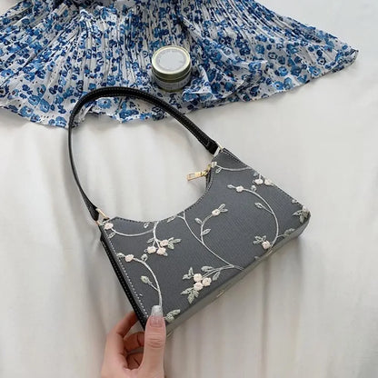 Elegant Small Handbag For Girls PU Leather Purse Wallets Shoulder Bags Women Underarm Bag Mini Messenger Bags Korean Handbag