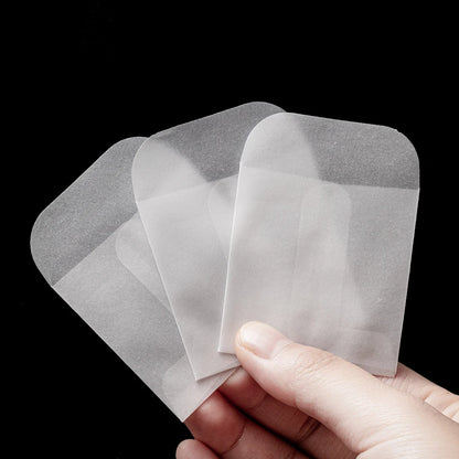50Pcs White Translucent Jewelry Storage Bag For Card Earring Necklace Bracelet Gift Packaging Storage Mini Envelopes Wholesale