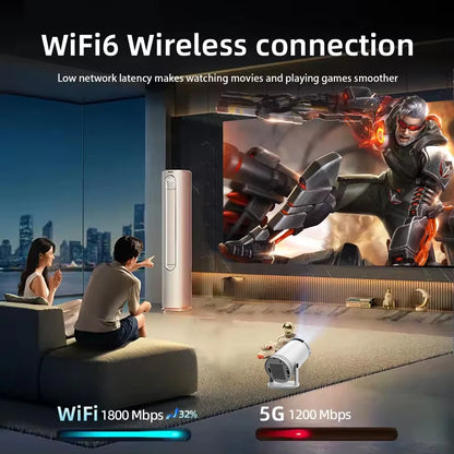 2026 New HY300 Projector 4K Android 11 Wifi6 290ANSI Allwinner H713 BT5.0 1080P 1280*720P Cinema Outdoor Portable Projetors ﻿