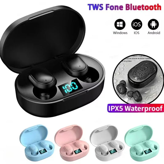 Écouteurs Bluetooth sans fil E6S TWS avec microphone intégré et réduction de bruit
