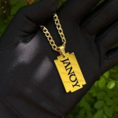 Custom Movable Big Name Pendant Necklace Stainless Steel Cuban Chain Nameplate Personalized Necklace For Women Fashion Jewelry