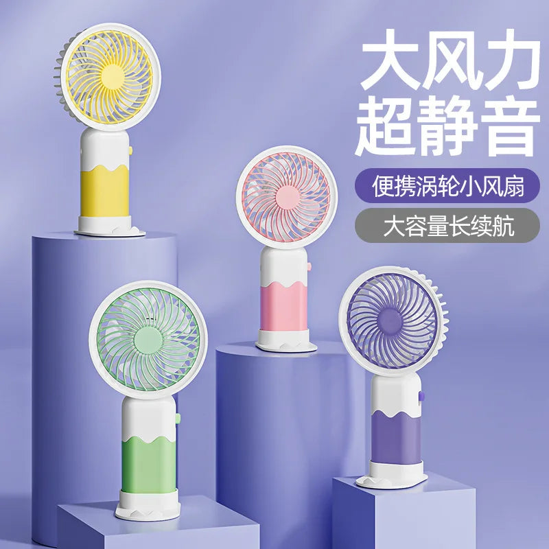 Portable Handheld Fan USB Rechargeable Mini Fan 3 Speed Quiet Personal Desk Fan for Office Outdoor Travel Summer Cooling Fan