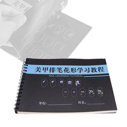 Nail Art Practice Template Learning Paper Book Sticker Lines Drawing Accessoires Training Cards Exercise Books for Beginner