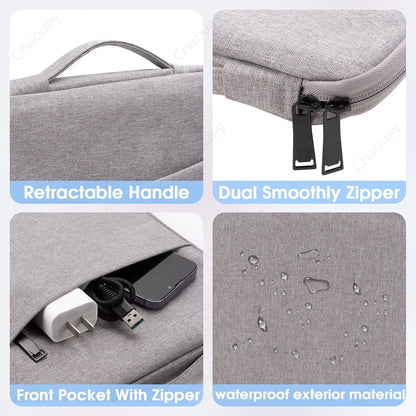 Laptop Handbag Case for DELL 13.3' 14' 15.6' 16' Waterproof Zipper Portable Shockproof Notebook Bag Cover for DELL 12.5'