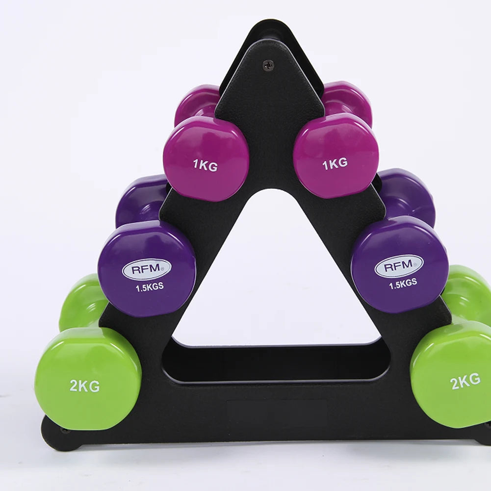 6 Slots Dumbbell Bracket Home Gym Dumbbell Display Rack Weight Storage Organizer 3 Tiers Dumbbell Holder Stand Fitness Equipment