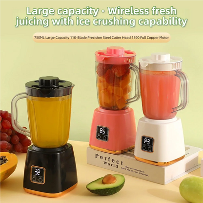 TINSOL Electric Juicer Portable Blender 10 Blades Multifunctional Juice Blender Fresh Juice Smoothie Blender Food Processor