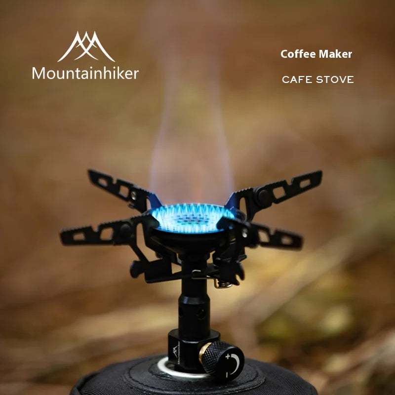 Portable outdoor picnic camping coffee stove, small stove, suitable for camping, lightweight stove mini stove head, butane stove