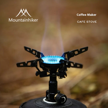 Portable outdoor picnic camping coffee stove, small stove, suitable for camping, lightweight stove mini stove head, butane stove