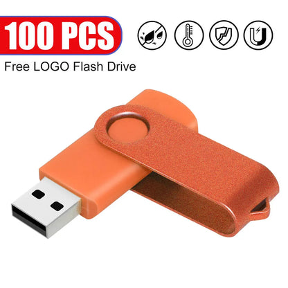 100Pcs/lot USB 2.0 Flash Drive 4GB 8GB Pen Drive 128M Usb Sticks 1GB 2G Pendrives 16GB Memory Flash 32GB U Disk Free Custom Logo