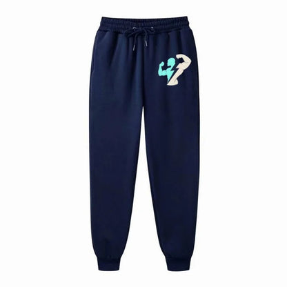 Athletic Performance Men's 100% Cotton Gym Long Pants Elastic Waist Drawstring Sweat-Absorbing Comfortable Trousers