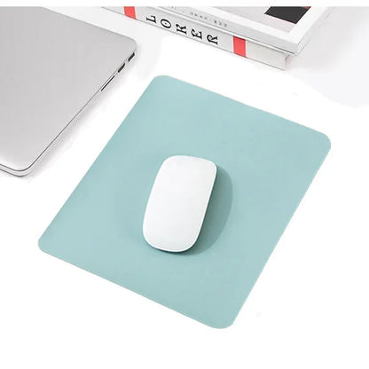 Solid Color PU Mouse Pad Non-Slip Gaming Desktop Mouse Pad Waterproof Anti-Scratch Easy To Clean Mat For Desktop Computer Laptop