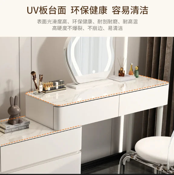 Modern Makeup Vanity Table Set Bedroom Furniture Set Dressing Table With Mirror and Drawers