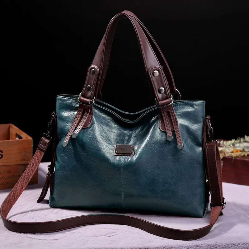 New Fashion Casual Tote Bag Women Handbags Soft Leather Shoulder Bags  For 2023 Ladies Vintage Big Capacity Crossbody Hand Bag