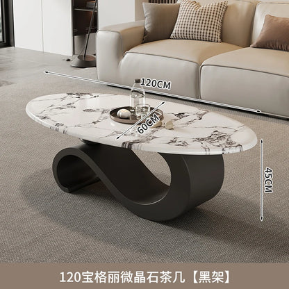 Mid Century Retro Coffee Table Beauty Luxury Oval Nordic Coffee Table Aesthetic Classic Table Basse De Salon Home Furniture