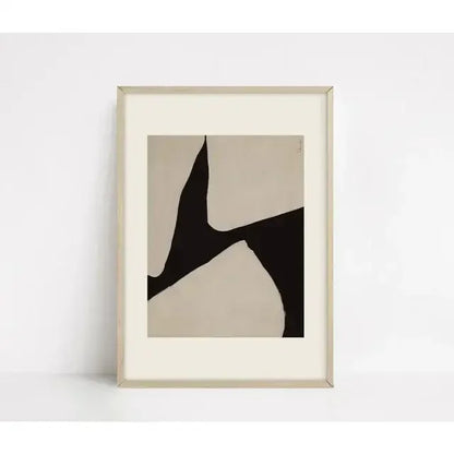 Modern Abstract Beige and White Canvas Painting  Scandinavian Neutral Wall Art Print for Home Decor  Art Gallery Poster
