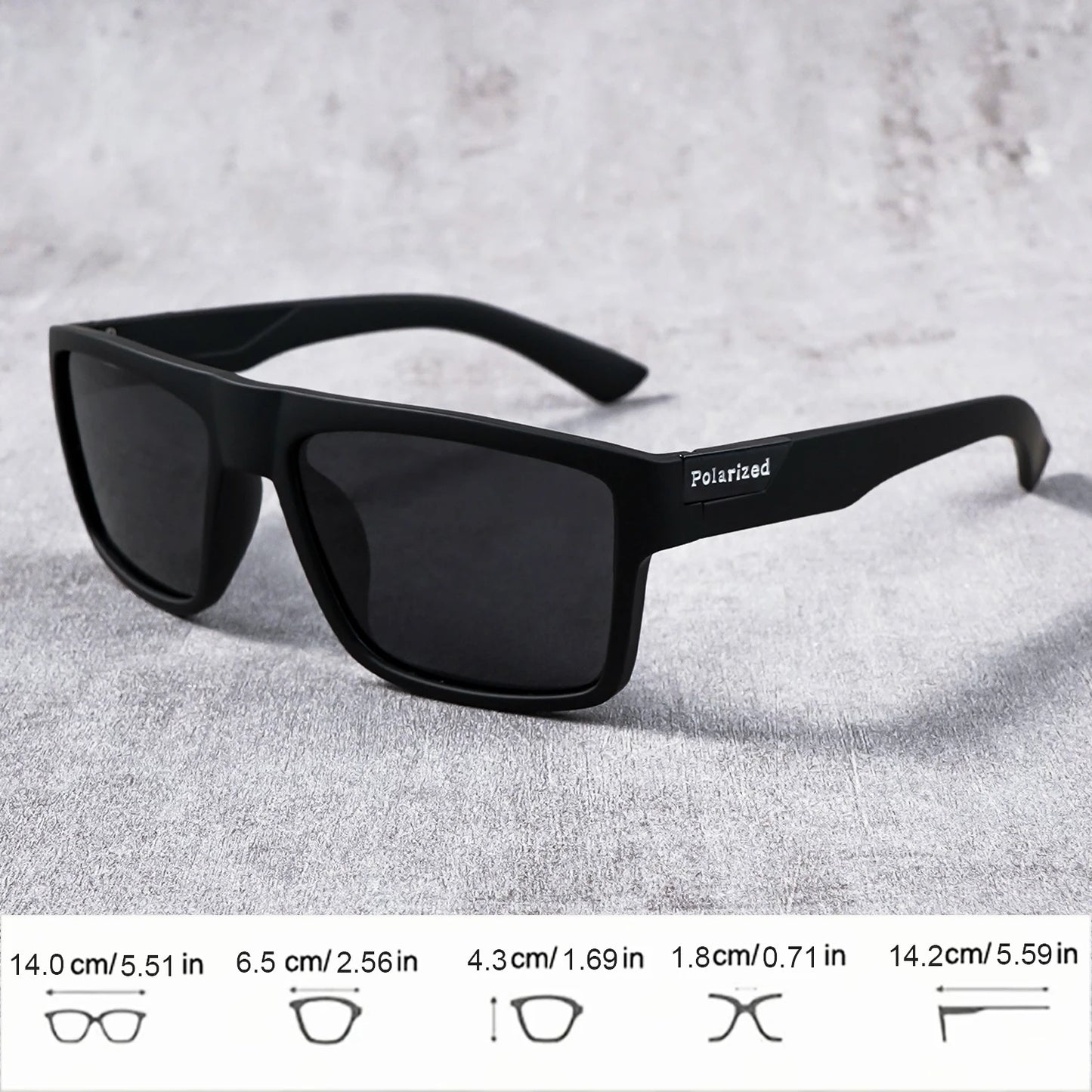 Fishing Sunglasses Square Polarized Sun Glasses Sunnies UV400 Driving Cycling Sport Shades Anti Glare Outdoor Eyewear for Unisex
