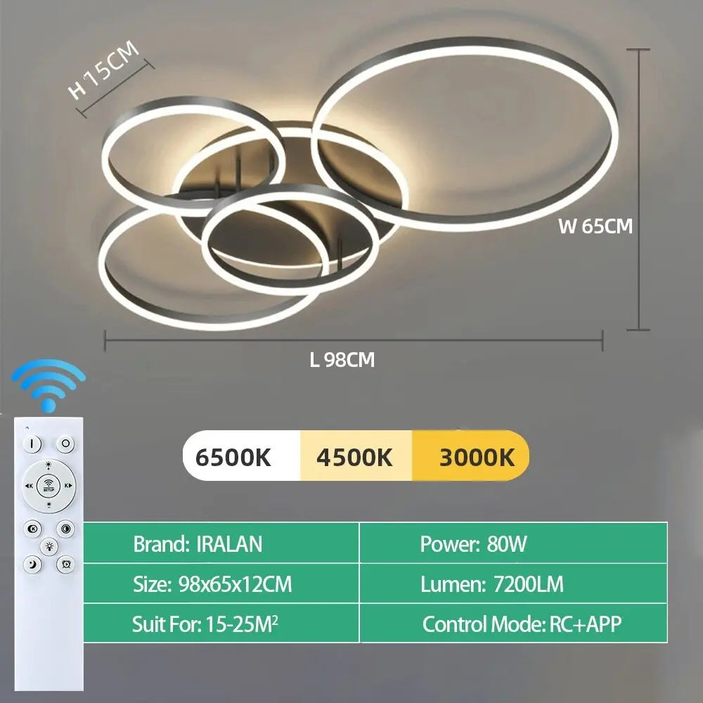 LED Ceiling Chandelier Lighting For Home Living Study Room Bedroom Dimmable Ceiling Lamp Indoor Lighting Decoration Lamps