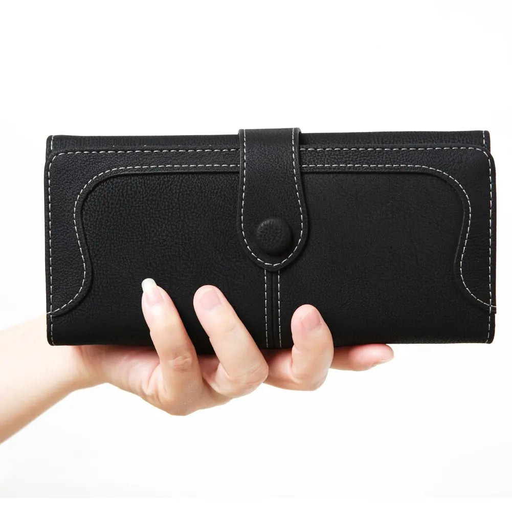 Vegan Pu Wallet 17 Card Slots Long Wallet 70% off Minimalist Wallet Credit Card Wallet Matte Leather Card Holder Pocket