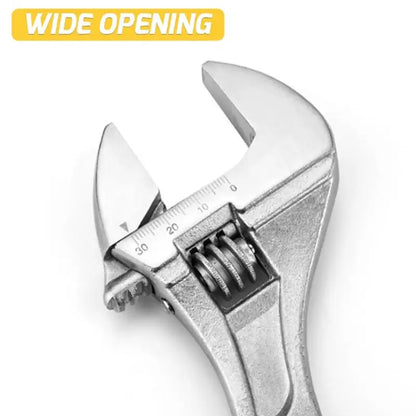 6-10 Inch Heavy Duty Adjustable Wrench With Rubberized Handle Box End Professional Tool Kit Construction Equipment