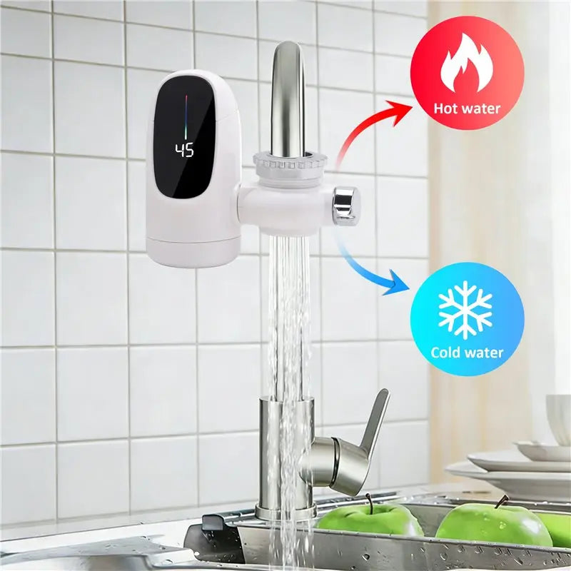 BBNV-Electric 3000W Instant Hot Water Heater Faucet Digital Display Heating Tap For Kitchen Or Bathroom UK Plug