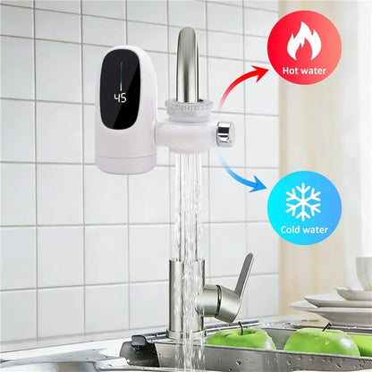 BBNV-Electric 3000W Instant Hot Water Heater Faucet Digital Display Heating Tap For Kitchen Or Bathroom UK Plug