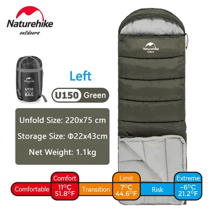 Naturehike Warm Sleeping Bag Ultralight Waterproof Splicable Double Sleeping Quilt Outdoor Winter Envelope Sleeping Bags