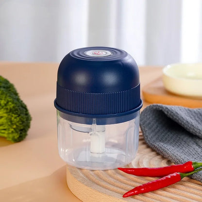 260ML Electric Charging Mini Garlic Masher Portable Onion Chopper Meat Grinder Kitchen Vegetable Blender for Household Use