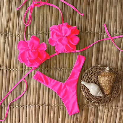Sexy Floral Micro Bikini 2024 Women Swimsuit Female Swimwear Thong Bikinis Set Brazilian Beach Wear Bathing Suit Biquini
