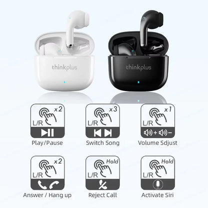 New Lenovo LP40 Pro Bluetooth V5.3 Earphones Punchy Bass Sound Headset Full Compatible Low Latency Game Sports Music Headphones