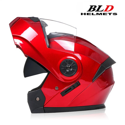 Modular Motorcycle Helmet with Double Lens & Flip Up Face Shield Professional ECE/DOT Certified Casco for All Season Riding