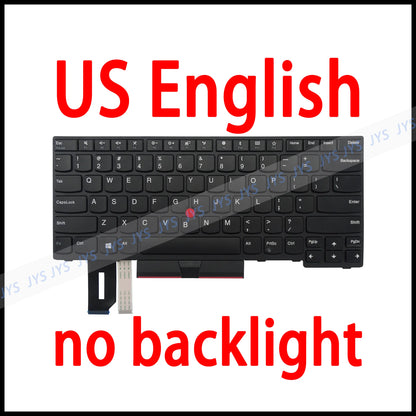 Estonian Spanish French Hebrew Hungarian Italian US for Lenovo ThinkPad E480 E490 L380 R480 T480S L490 T490 Backlit Keyboard