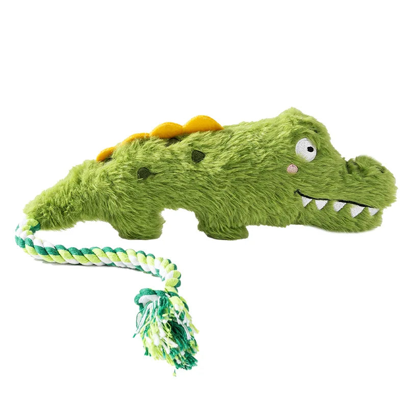 Plush Squeaky Dog Toys Crazy Zoo Plush Sound Toys Human Pet Interactive Tug of War Knot Bite-resistant Pet Toys Outdoor Funny