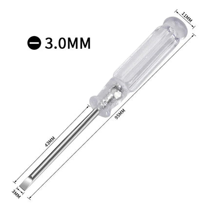 3mm Mini Transparent Cross Screwdriver Phillips Slotted Screw Driver Small Manual Precision Home Appliances Repair Tool DIY Home