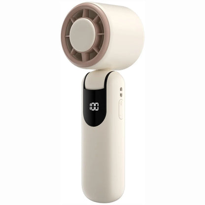 Portable Handheld Fan Low Noise 3-Speed Folding Fan Adjustable Wireless Rechargeable Fan Digital Display Fan for Office Travel