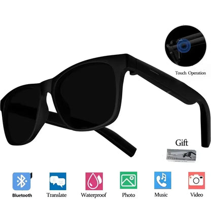 Lenovo 2026  8K HD AI Smart Sunglasses Touch Control Photo Recording Translator Voice Assistant Music Bluetooth Wireless Glasses