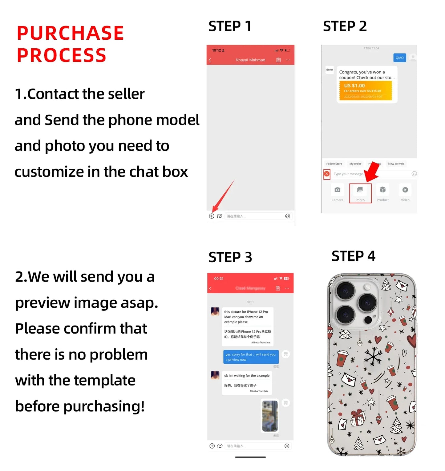 Customized Transparent Acrylic Hard Phone Case for iPhone 15 14 13 12 Pro Max Plus Hard Cover Personalized Design DIY Photo