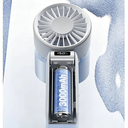 Lenovo 3-in-1 High-Speed Handheld Fan Portable Foldable 3-second Cooling 150 Wind Speeds LED Display with Lanyard For Outdoor